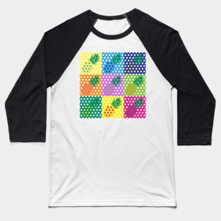 Polka Pineapple Pop Art Baseball T-Shirt